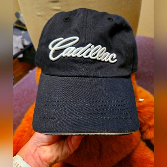 Cadillac Callaway Golf Adjustable Back Hat In Black And White One Size - Picture 1 of 11